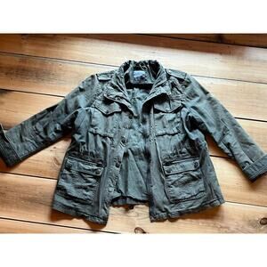 Levi's Women's Army Green Army/Field Jacket coat. Heavy. Lines. Pockets. XL